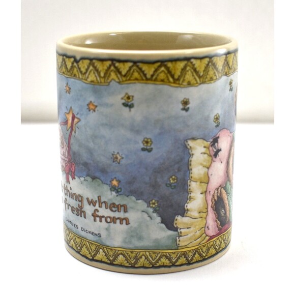 Boyds Bears Baby Mug..So Fresh From God Love Us Dickens Quote 1999 Pottery Works - Picture 4 of 6